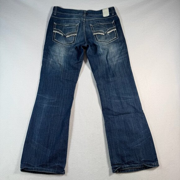 Helix Jeans Mens 32 Blue Straight Leg Mid Rise Dark Wash - Picture 2 of 10